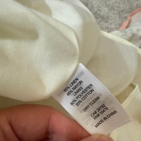 House of Harlow 1960 Floral Maxi Skirt Peach Pink Linen Blend M - Picture 9 of 9